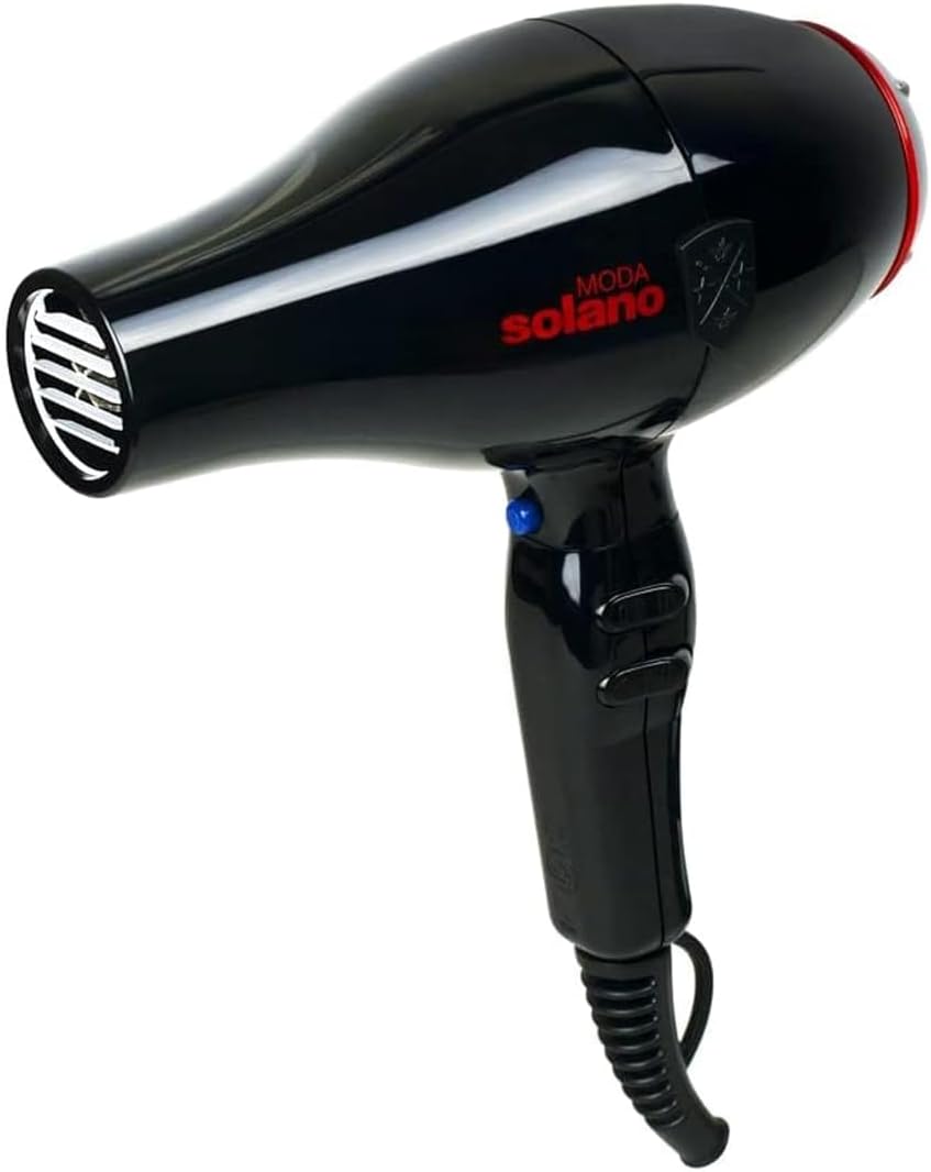 Solano Moda - Secador de pelo iónico de 2 velocidades de secado ráp...
