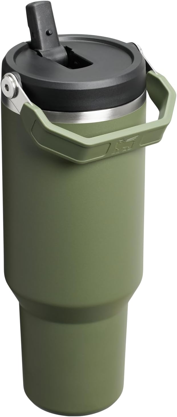 Stanley IceFlow 2.0 - Vaso con pajita, 40 onzas, pino seco | Asa de...