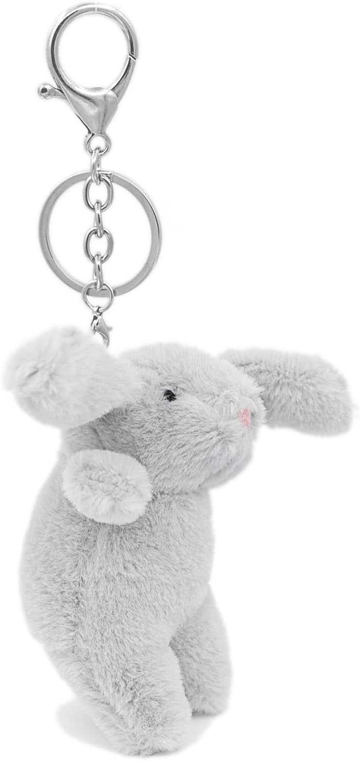 Miokkley Lindo llavero de peluche de conejo para mochila, mini llav...