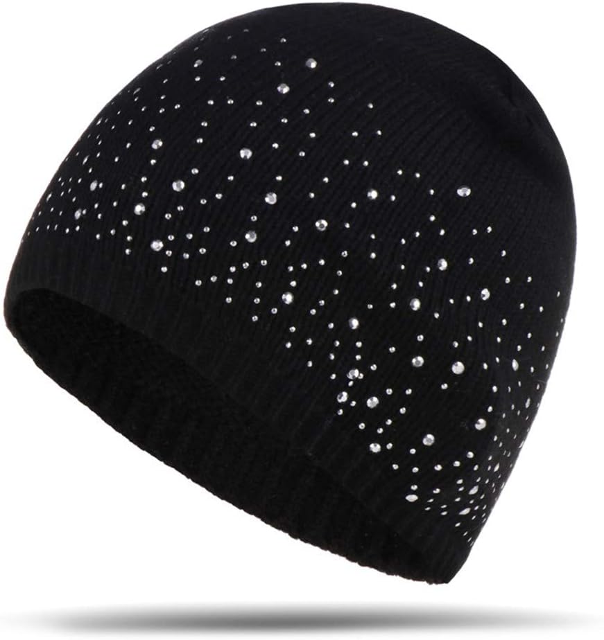 Ulalaza Gorro de punto trenzado brillante con pompón y calavera, go...