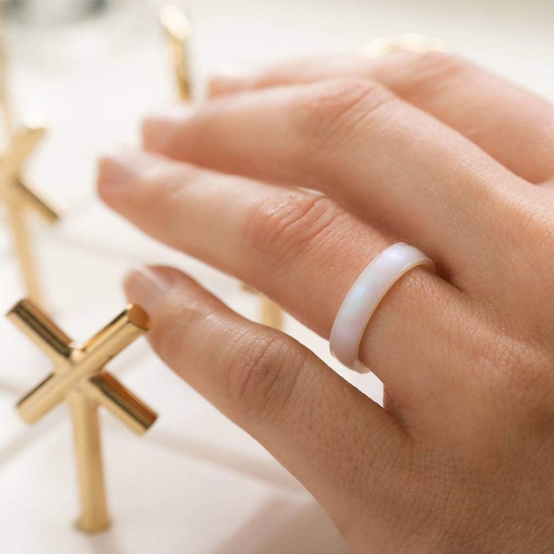 Anillo de silicona fino con piedra de nacimiento de Enso \u2013 Uni...
