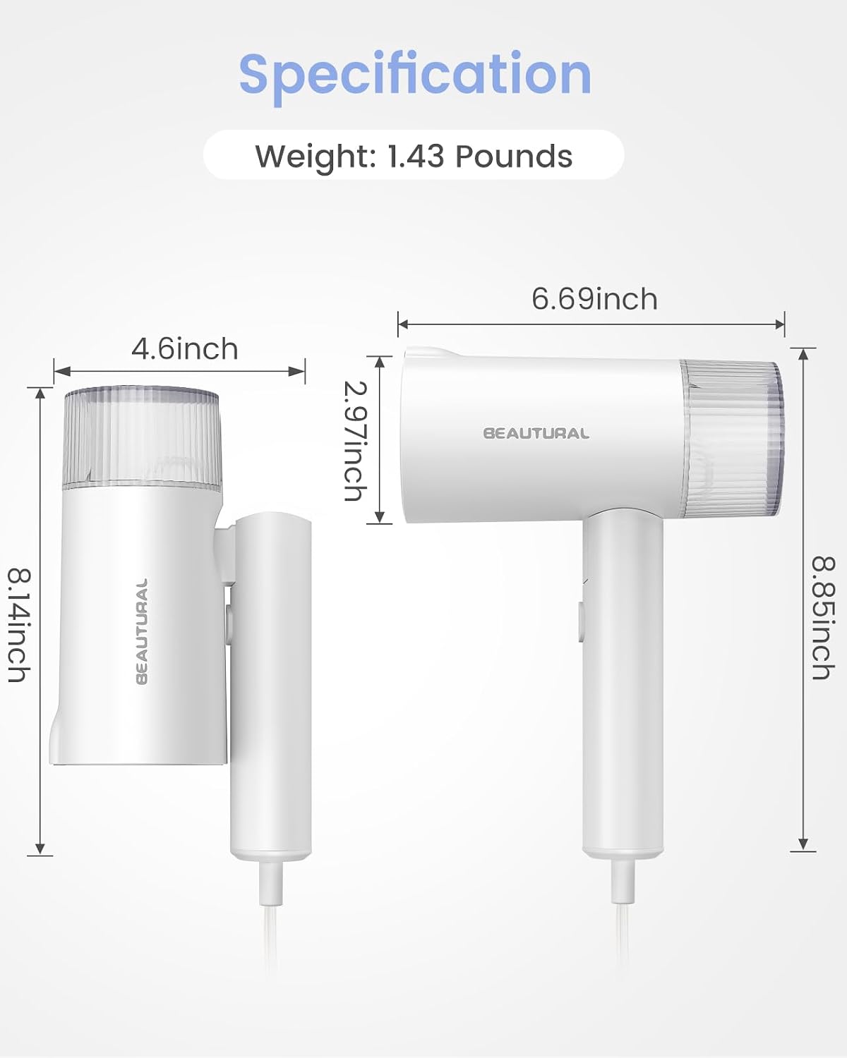 BEAUTURAL Vaporizador para ropa, removedor de arrugas portátil de r...