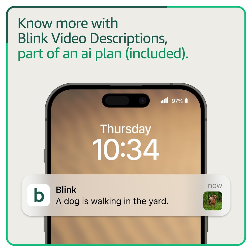 Blink Outdoor 4 XR con Plan Anual Plus Ai - Cámara de seguridad int...