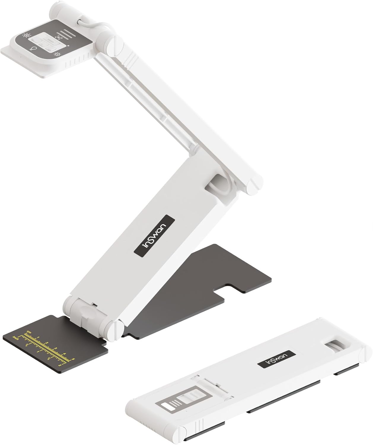INSWAN INS-Flip 4 - Cámara de documentos plegable 4K 13MP, LED, mic...