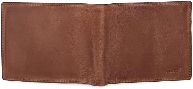 Cartera de piel Fossil para hombre, Derrick, plegable, con bloqueo...
