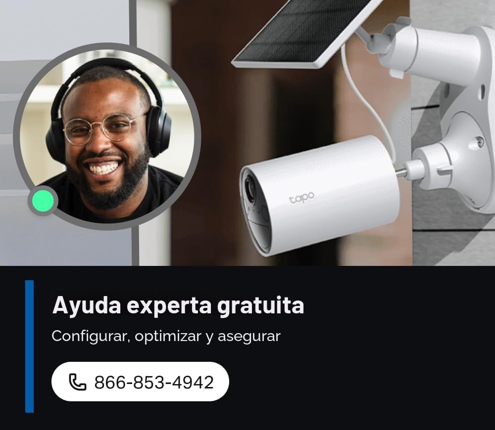 Tapo SolarCam - Cámara de seguridad inalámbrica de 1080p para exter...