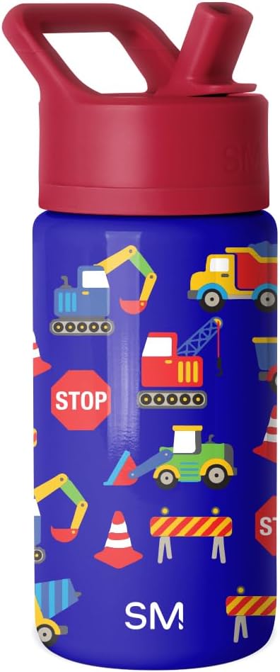 Simple Modern Kids Summit - Botella de agua con tapa con pajilla, v...