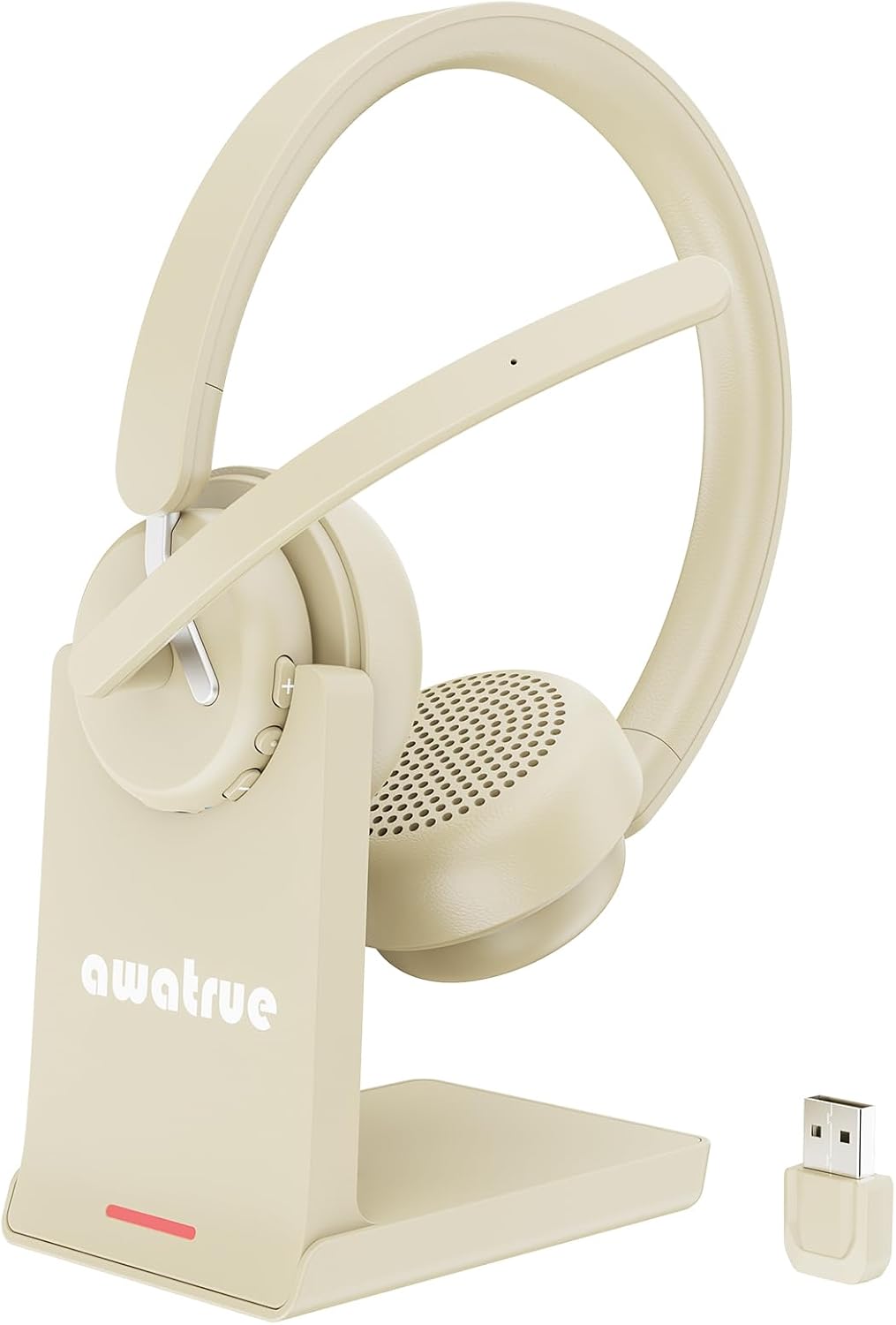 awatrue Auriculares inalámbricos con micrófono para trabajo, auricu...