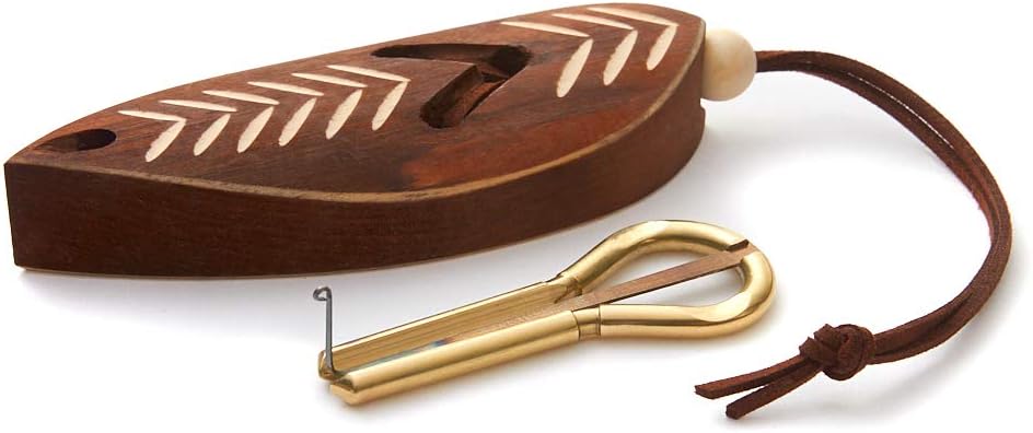 Birimbao de MUARO P. Potkin en estuche de madera oscura (arpa de boca)