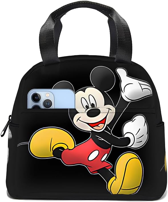 Mickey - Lonchera aislada, bolsa de almuerzo reutilizable para viaj...
