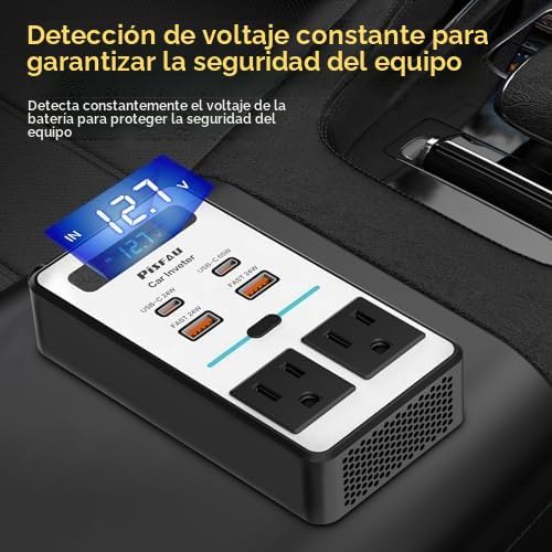 Inversor de corriente para automóvil de 200 W, CC 12 V a 110 V CA,...