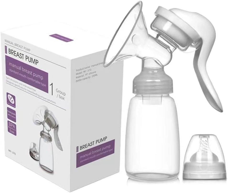 Extractor de leche manual con brida de silicona sin dolor, 3 nivele...