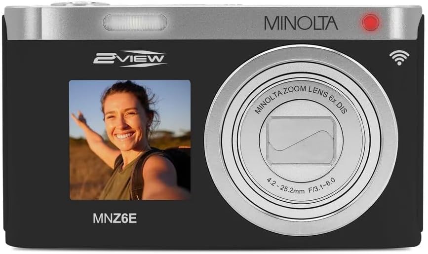 Cámara digital Minolta MNZ6E 64MP 4K Ultra HD Wi-Fi con pantalla LC...