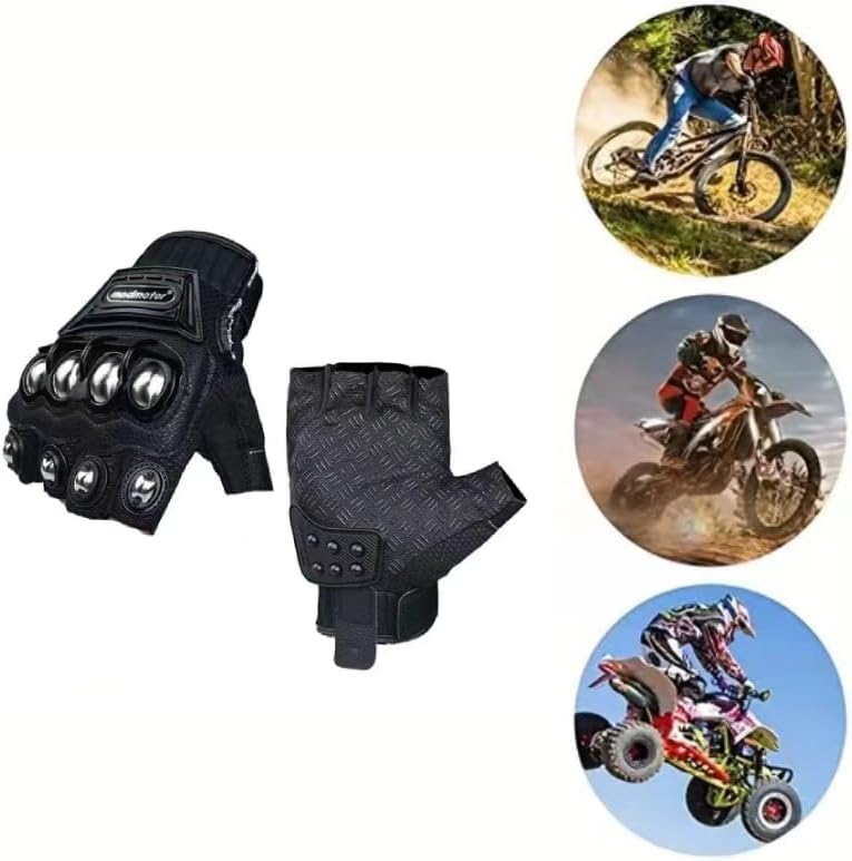 chrisdien deny Guantes de seguridad al aire libre de acero negro pa...