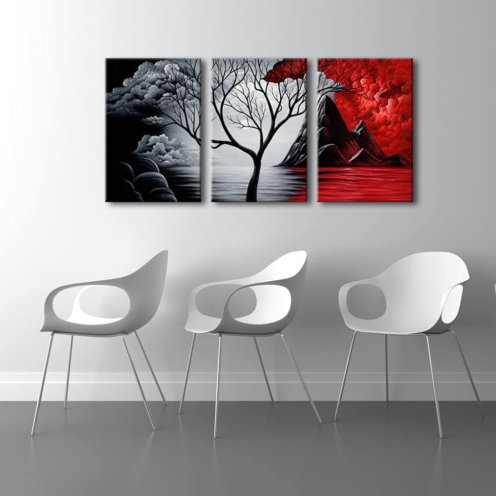Wieco Art Lienzo decorativo para pared, cuadros abstractos para dec...