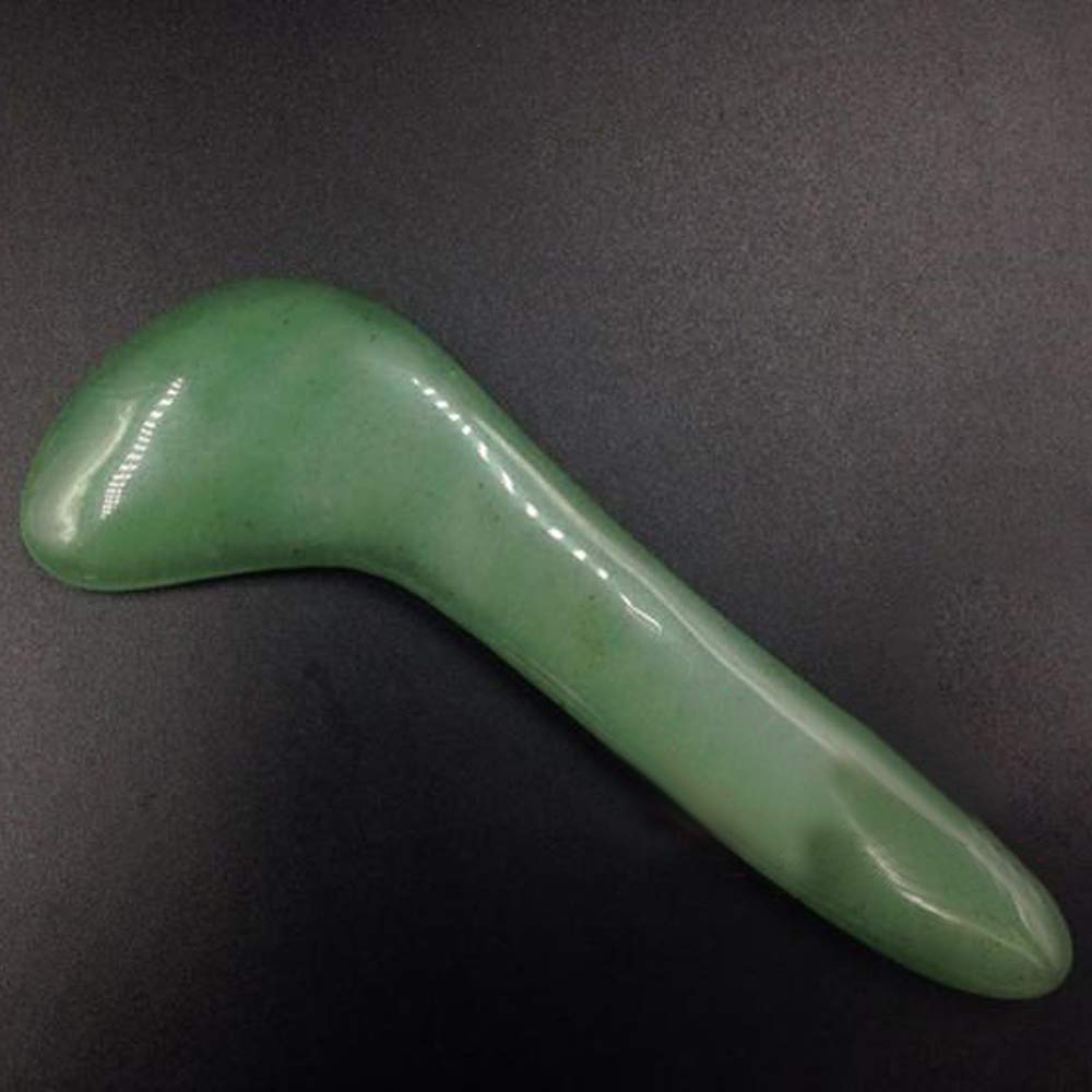 TOP SEWING Gua Sha - Herramienta facial de piedra de jade natural,...