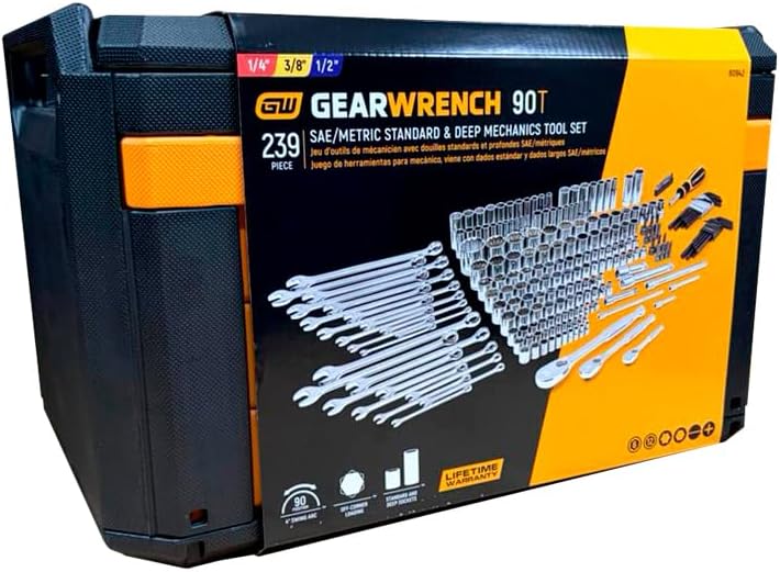 GEARWRENCH Juego de herramientas mecánicas BMC de 239 piezas 1\/4,...