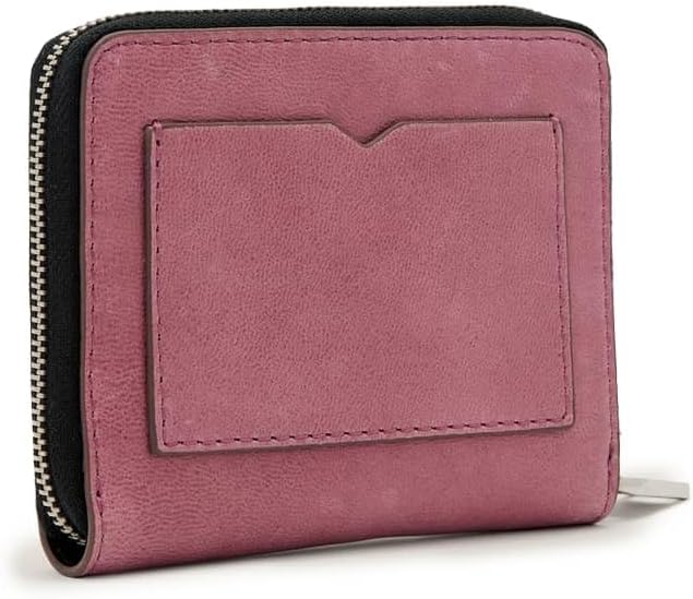 AllSaints Cartera con cremallera hexagonal Lena, Rosado (Raspberry...