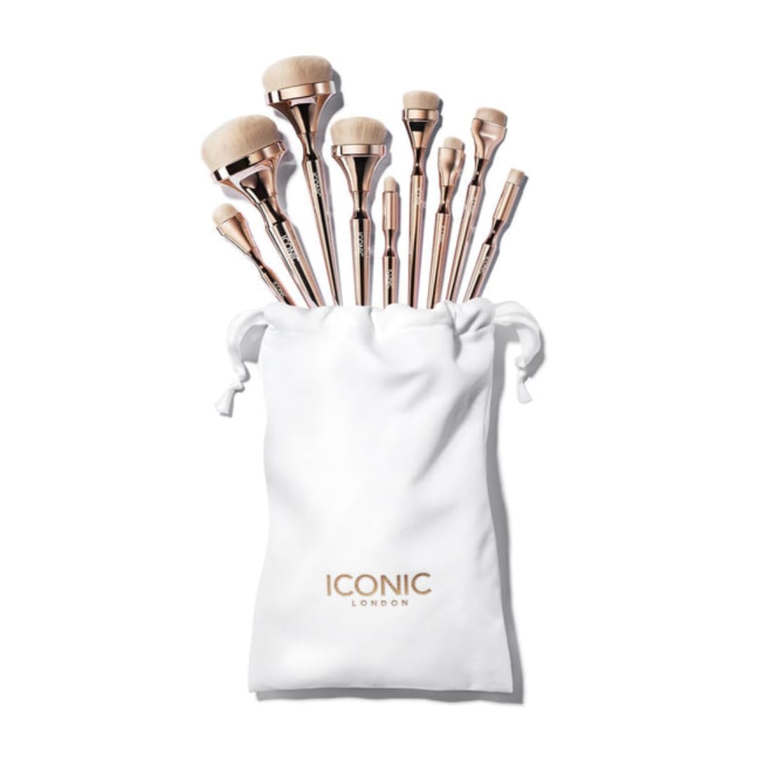 Juego de brochas de mezcla ICONIC LONDON HD | Brochas de maquillaje...