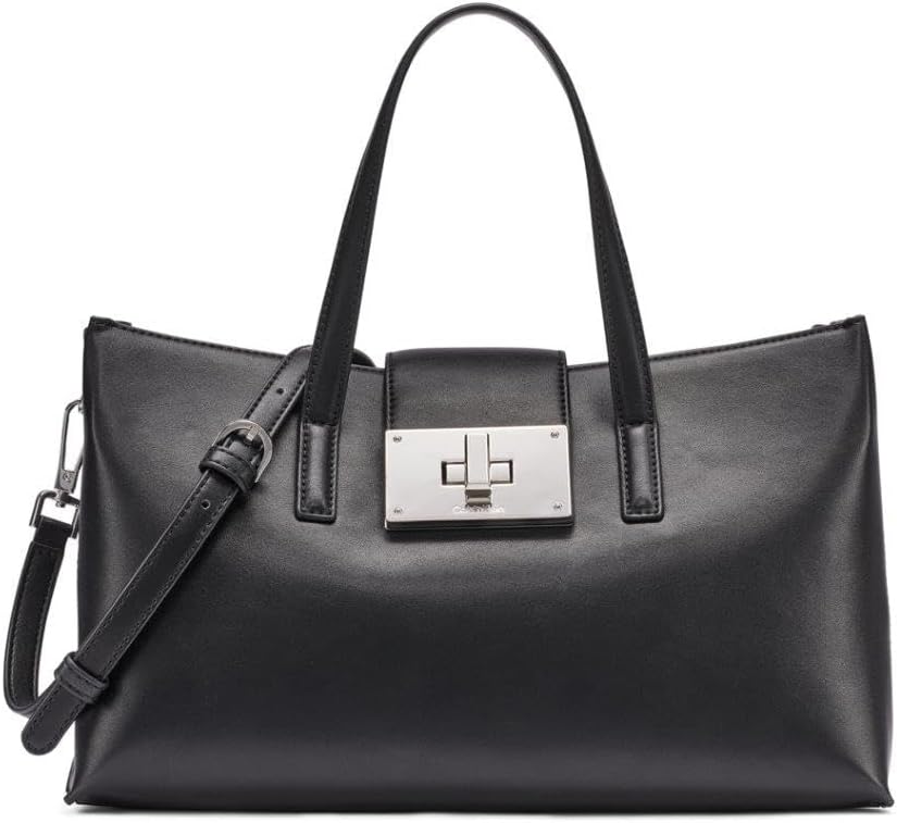Calvin Klein Saige - Bolso con triple compartimento, color negro y...