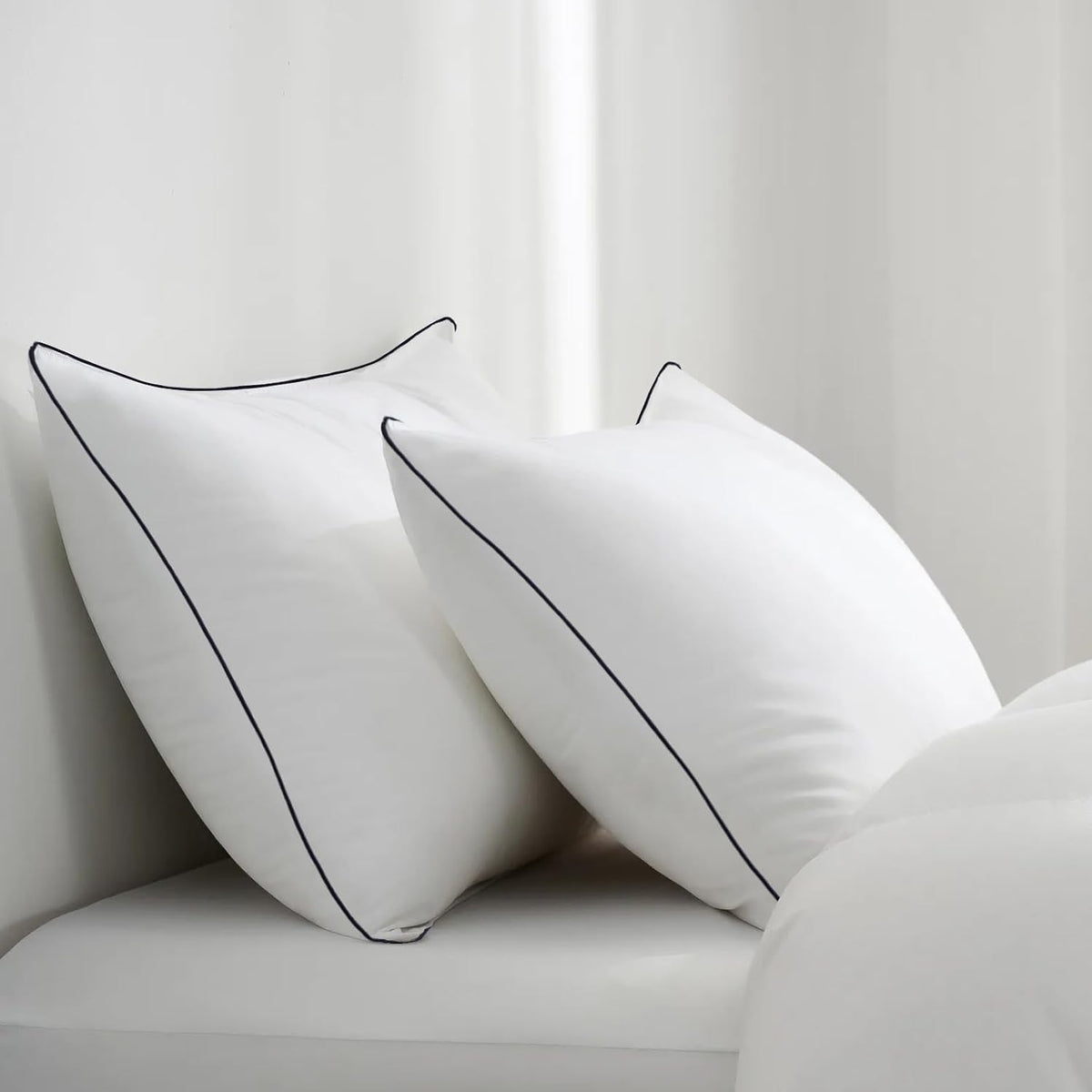 Vorouhals Colección de Hotel - Juego de 2 almohadas de cama tamaño...