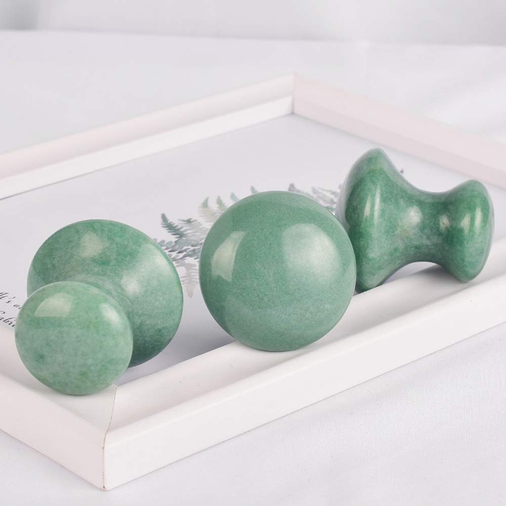 Jade Gua Sha Herramientas de Masaje Herramienta Facial Natural Verd...