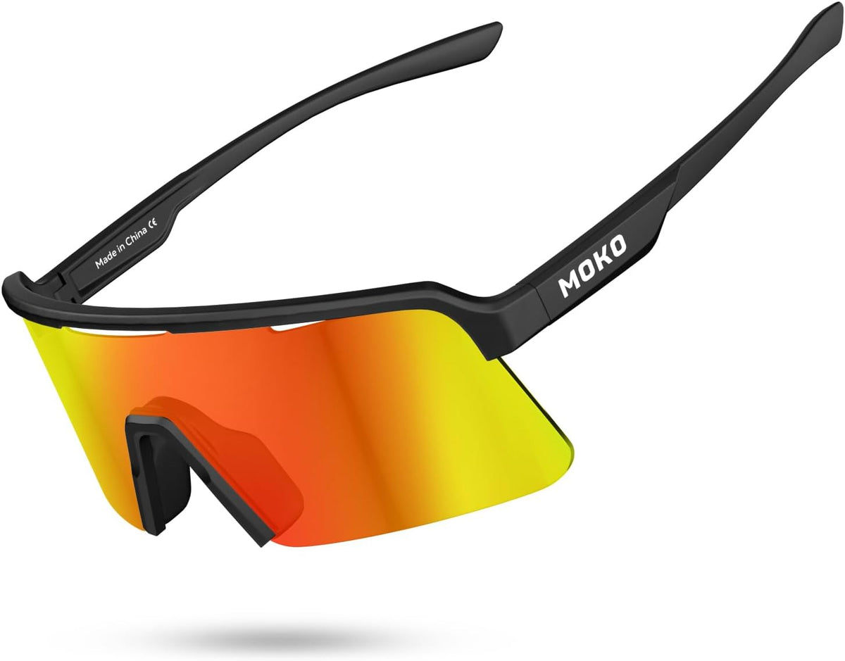 MoKo Gafas de sol polarizadas para correr para hombres y mujeres, u...