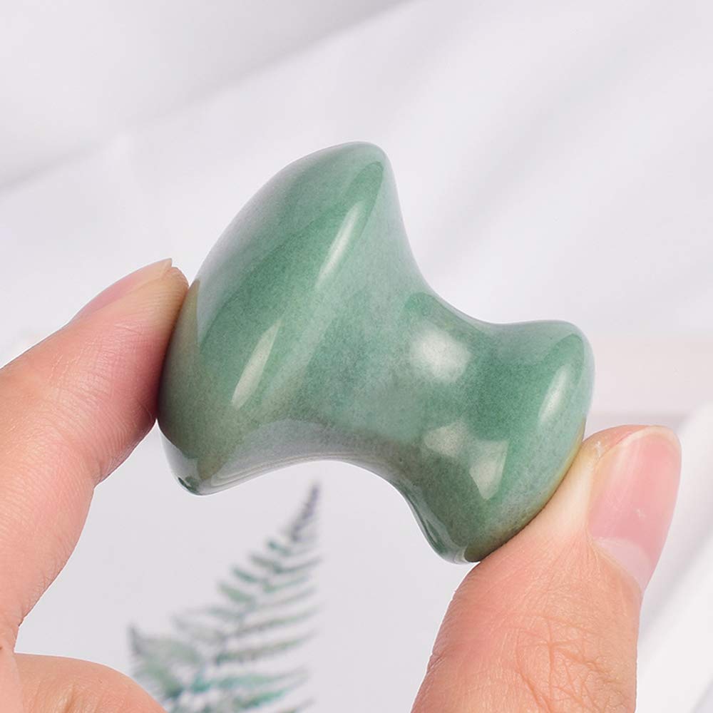Jade Gua Sha Herramientas de Masaje Herramienta Facial Natural Verd...