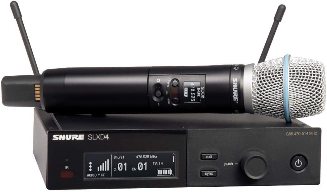 Shure Sistema de micrófono inalámbrico digital SLXD24\/B87A, incluy...