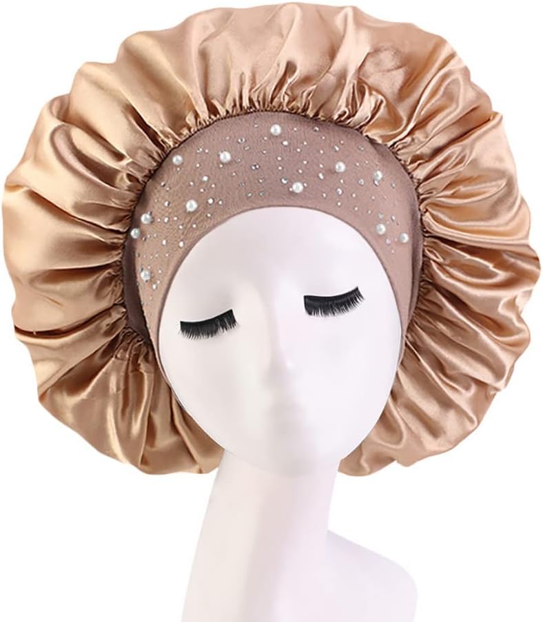 YeeMan Gorro de pelo con perlas brillantes y diamantes de imitación...