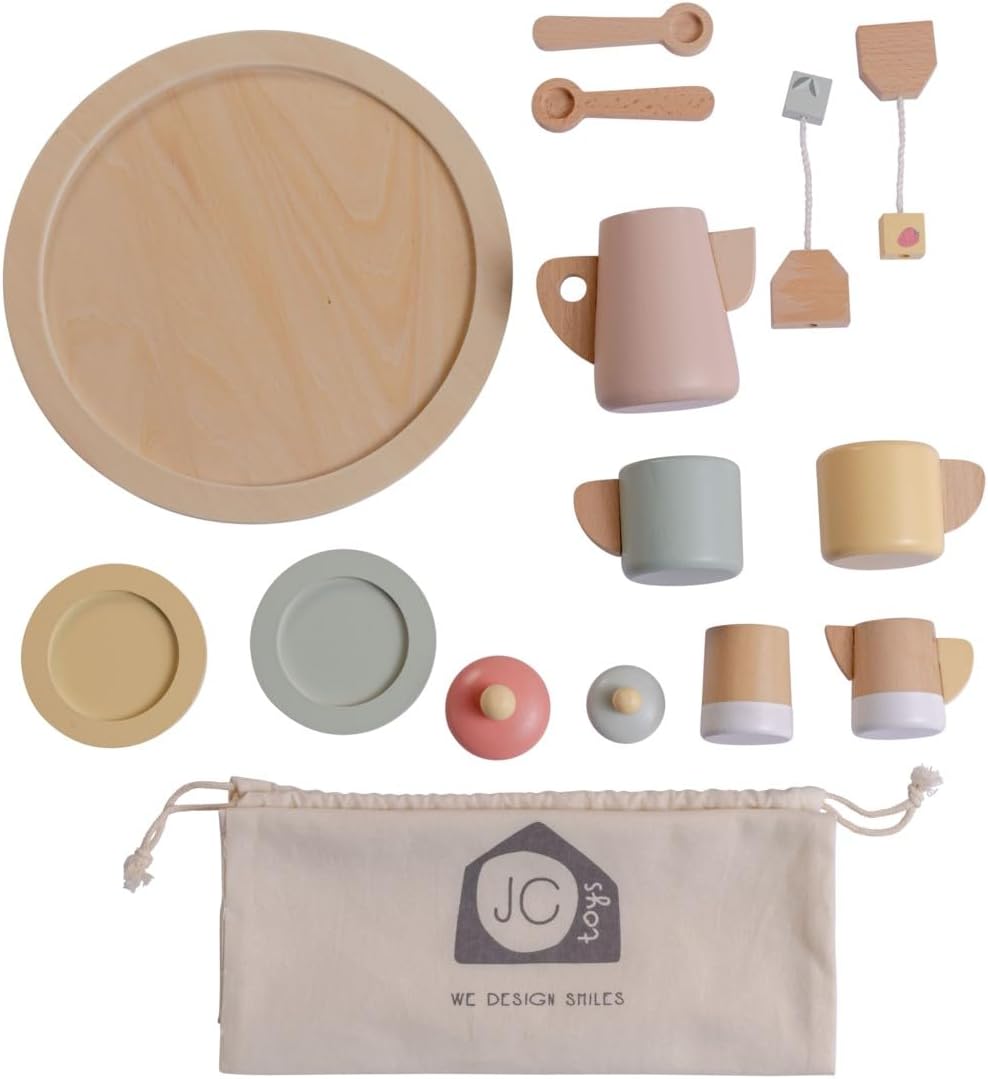 JC Toys Colección Parfait | Juego de fiesta de té de 12 piezas de m...
