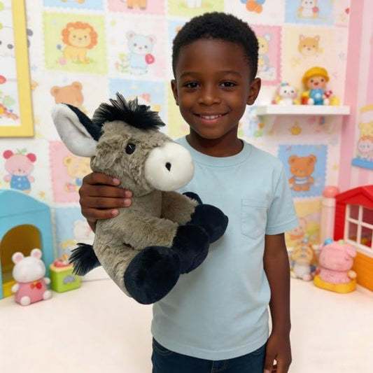 YUKOUQIAN Lindo muñeco de peluche de burro de 8 pulgadas para niñas...