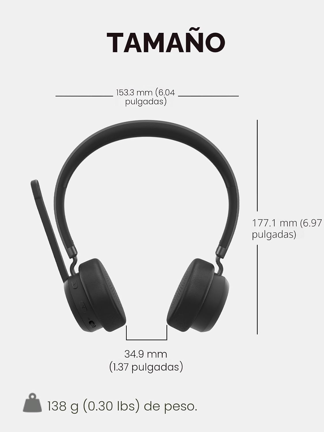 Lenovo Auriculares estéreo inalámbricos, micrófono con cancelación...
