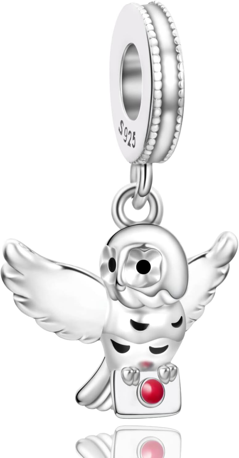 H.ZHENYUE Dijes de plata esterlina 925 con diseño de personaje de p...