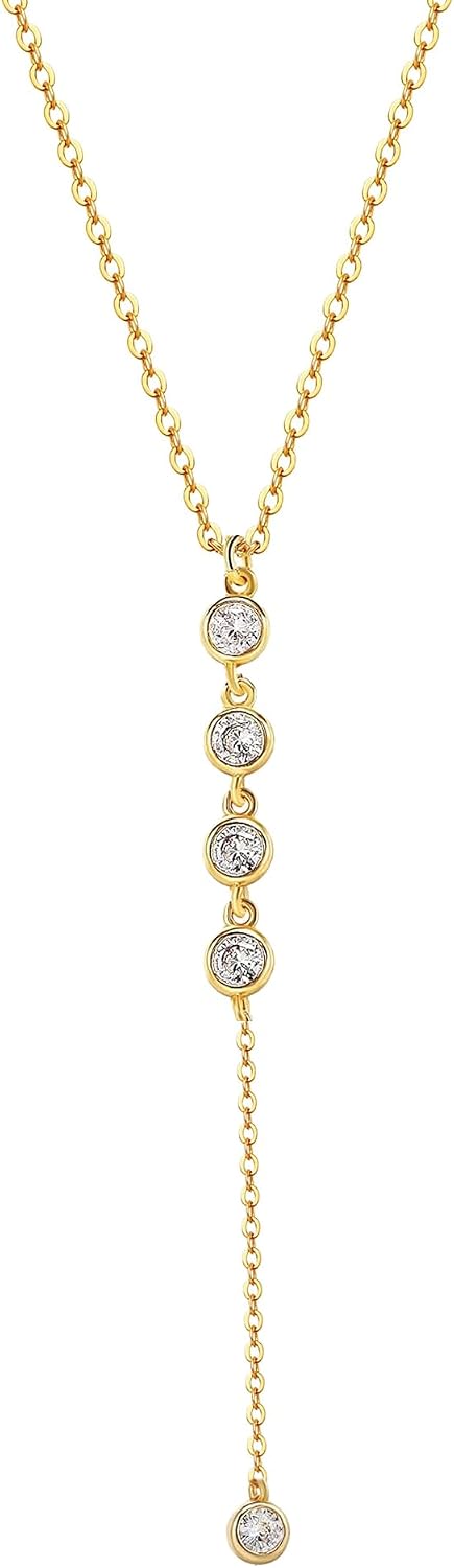 TITUTHIA Collares de oro para mujer, a la moda, delicado collar de...