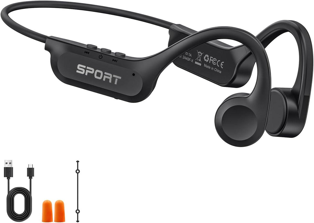 Yorlu Auriculares de conducción ósea, auriculares Bluetooth 5.4 act...