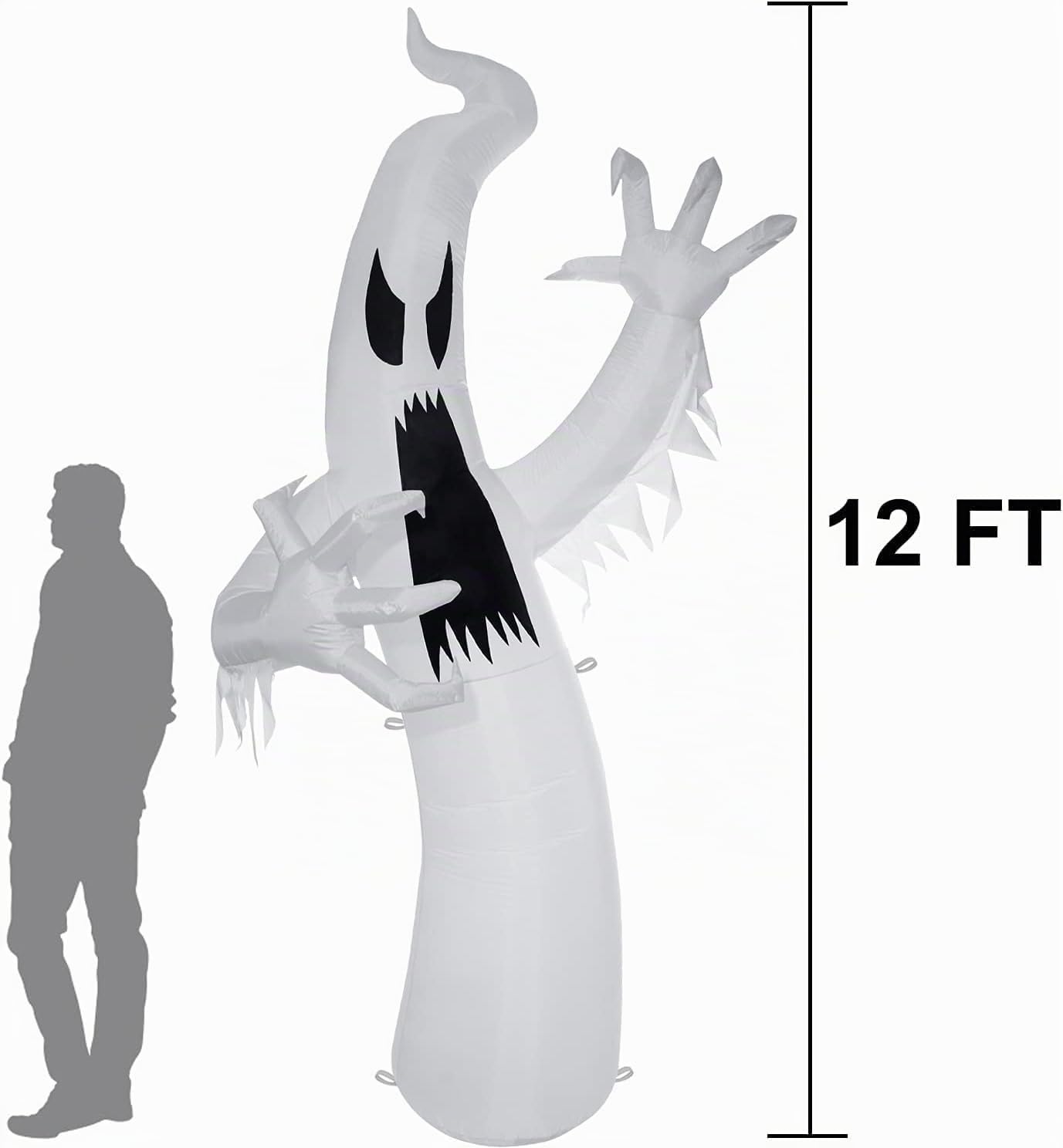 Sizonjoy Fantasma inflable gigante de Halloween de 12 pies, decorac...
