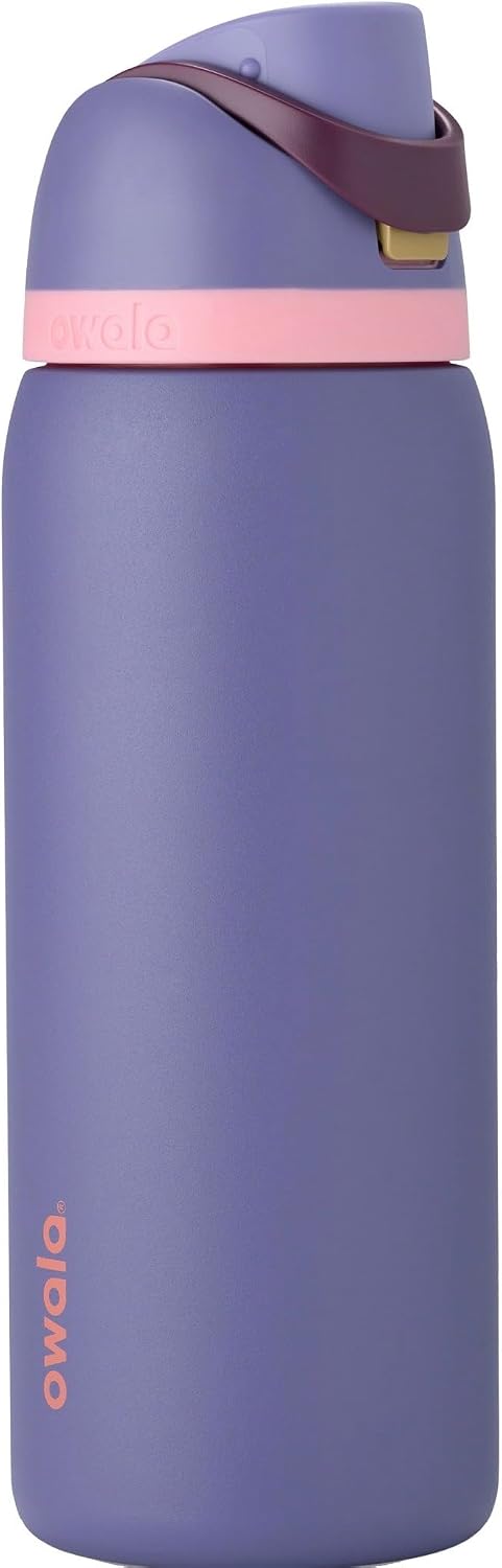 Owala FreeSip - Botella de agua de acero inoxidable, Blue Jay, 32 o...