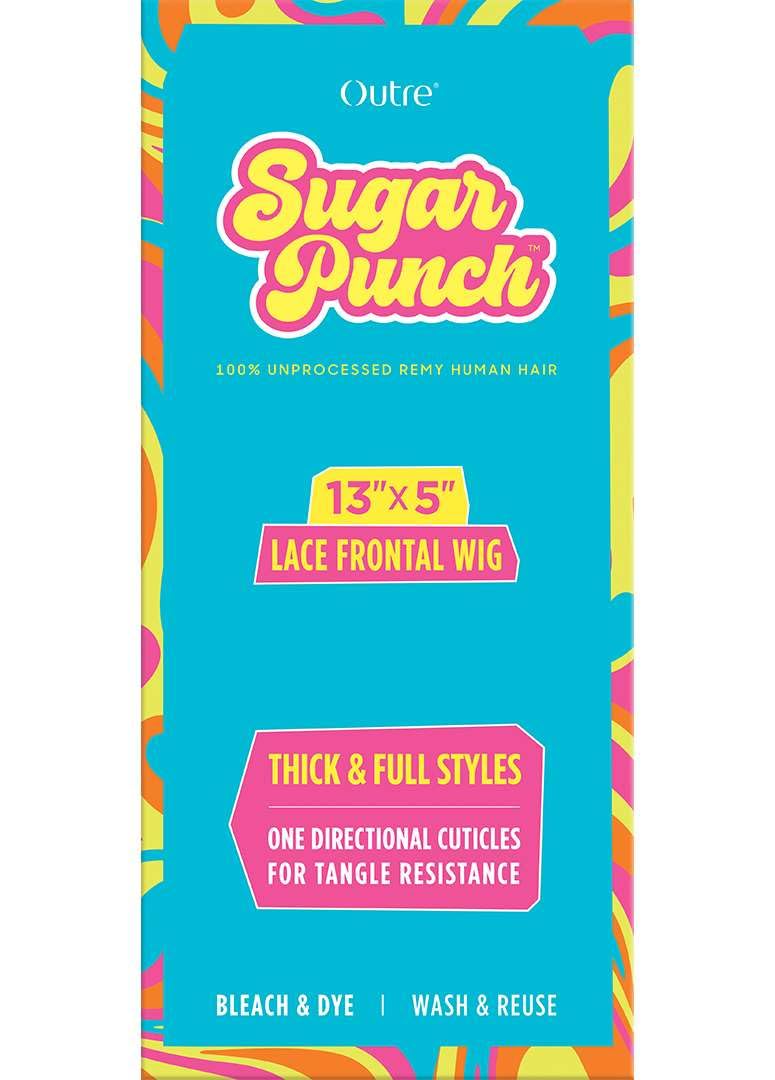 Outre Sugar Punch - Peluca de cabello humano frontal de encaje de 1...