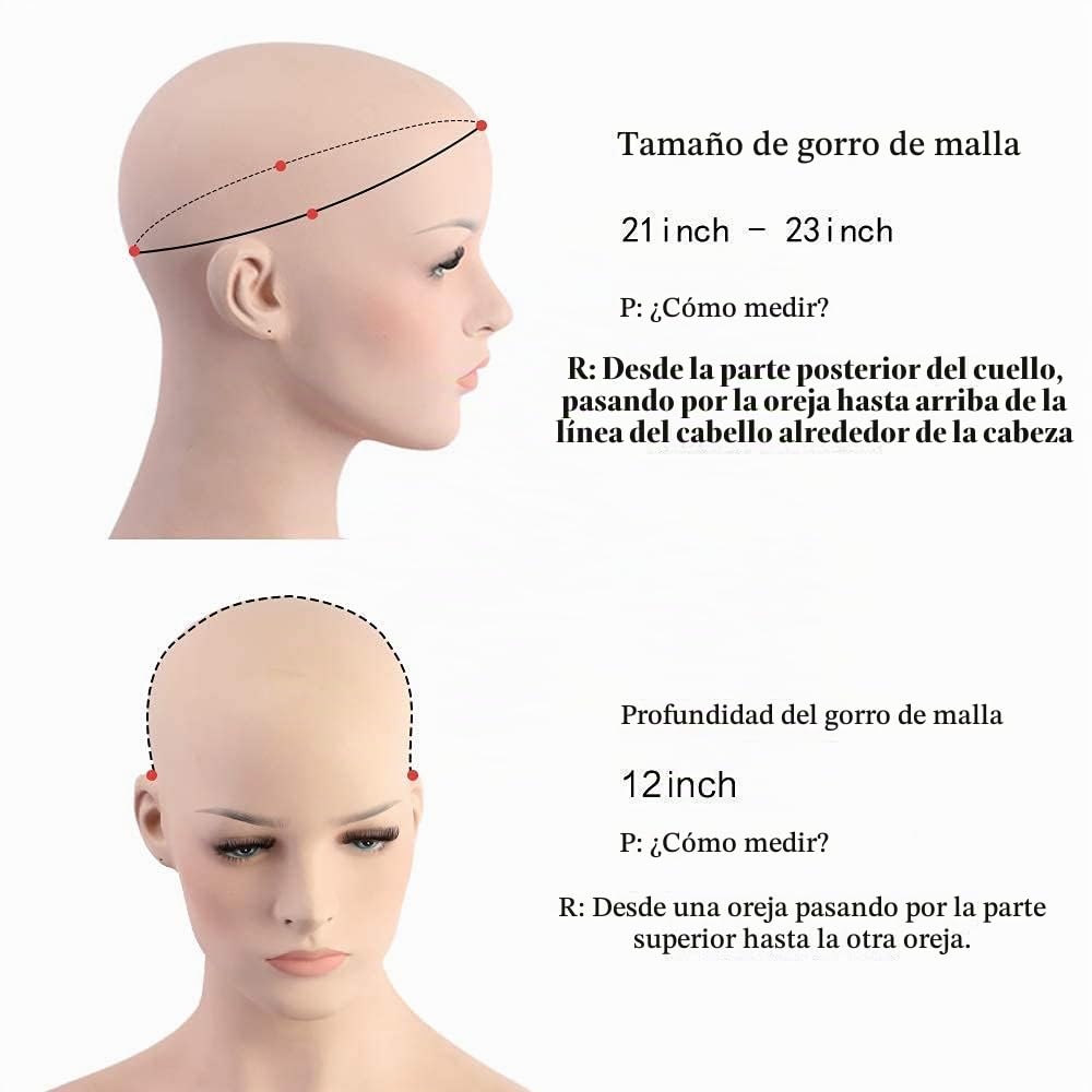 BCHR Peluca rubia para hombre, cabello natural corto y lacio, peluc...