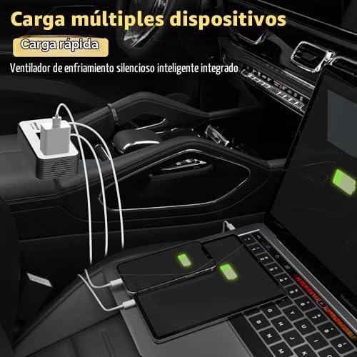 Inversor de corriente para automóvil de 200 W, PiSFAU DC de 12 V a...