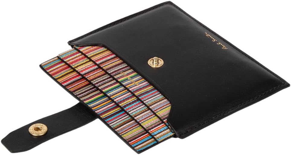 PS Paul Smith - Soporte rígido de cuero para hombre con diseño de r...