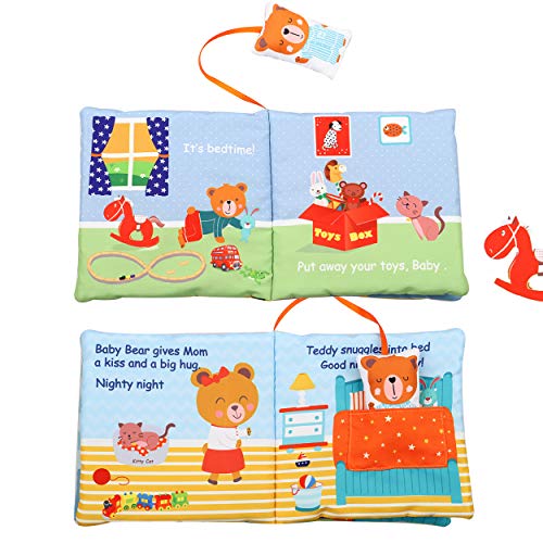 Fish Baby Crinkle Libros con osito de peluche, juguetes para bebés...