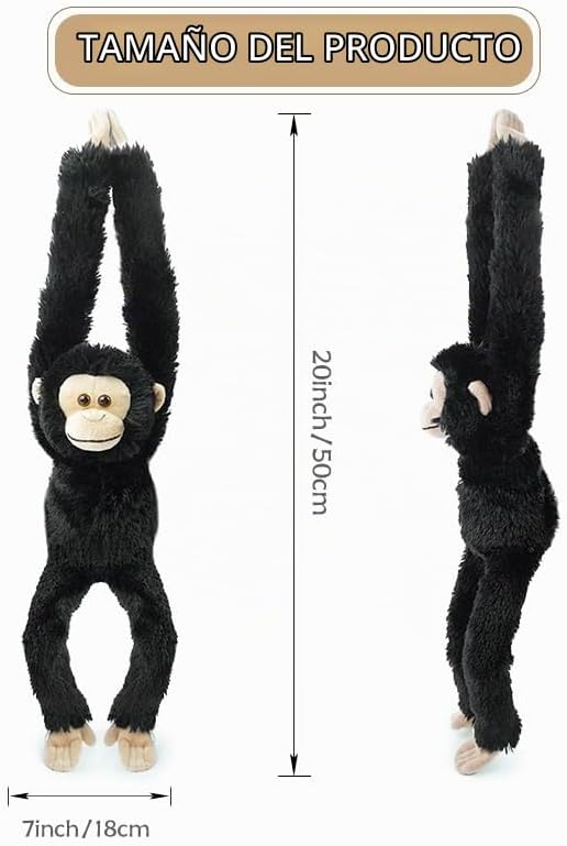 Hideekoog Juguete de Chimpancé de Peluche Colgante Juguetes de Anim...