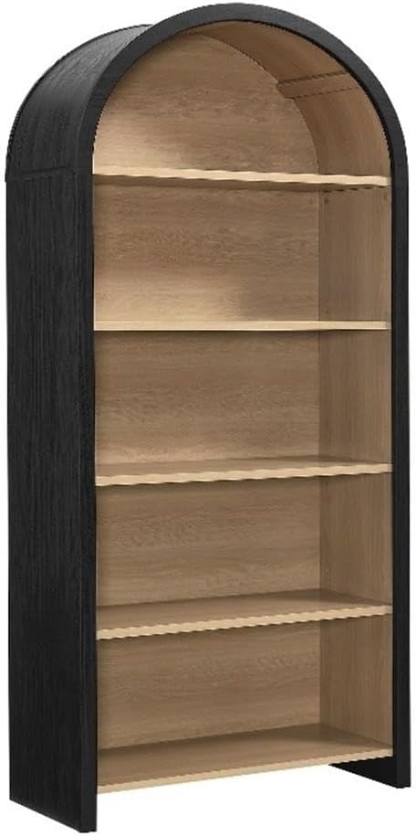 Modway Evie - Estantería ancha y arqueada moderna en color negro \u...