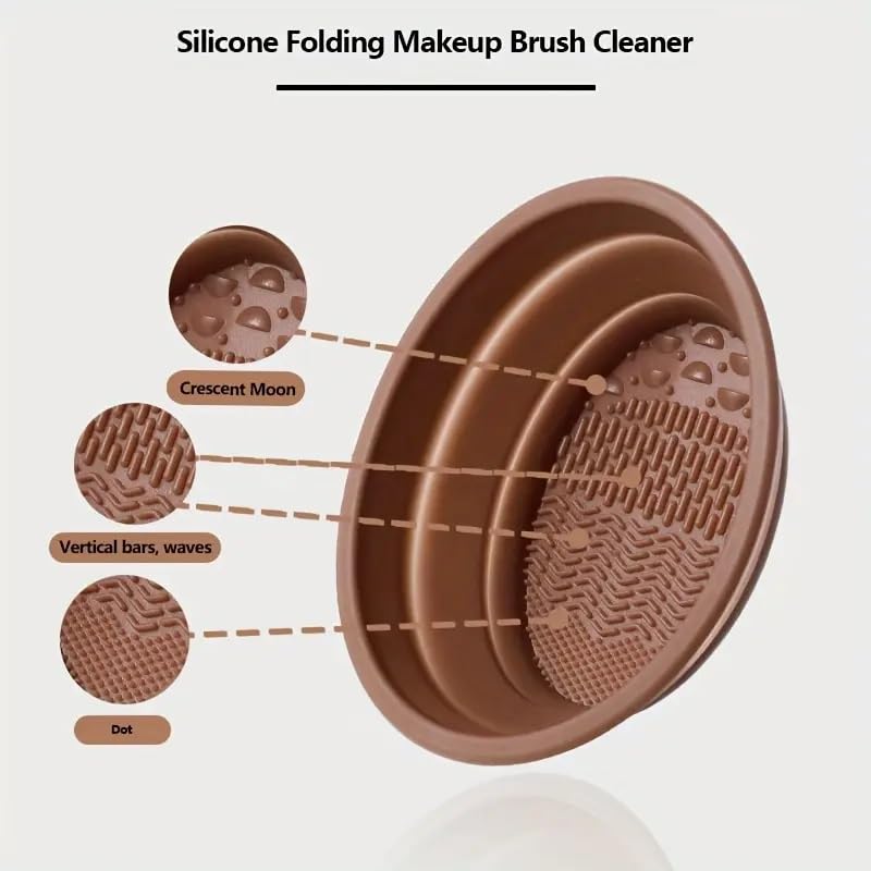 KUORYZAL Juego de brochas de maquillaje marrón profesional, 47 piez...