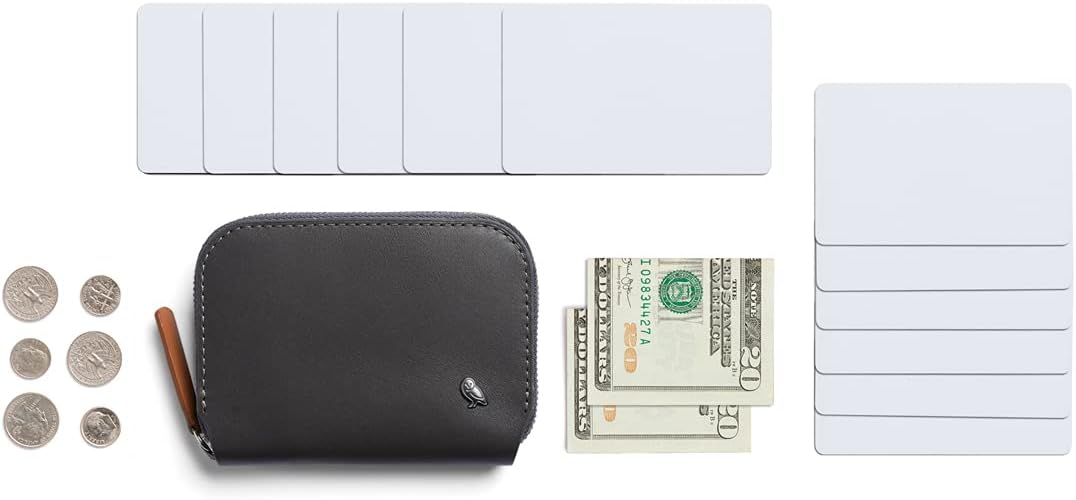 Bellroy Folio Mini, Monedero de Cuero - CharcoalCobalt | Cartera co...