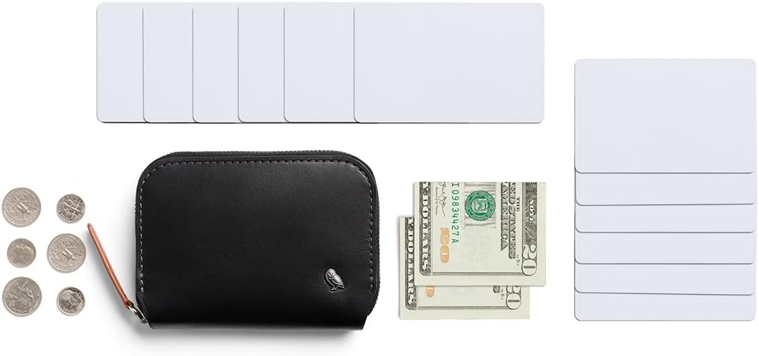 Bellroy Folio Mini, Monedero de Cuero - Negro | Cartera compacta de...