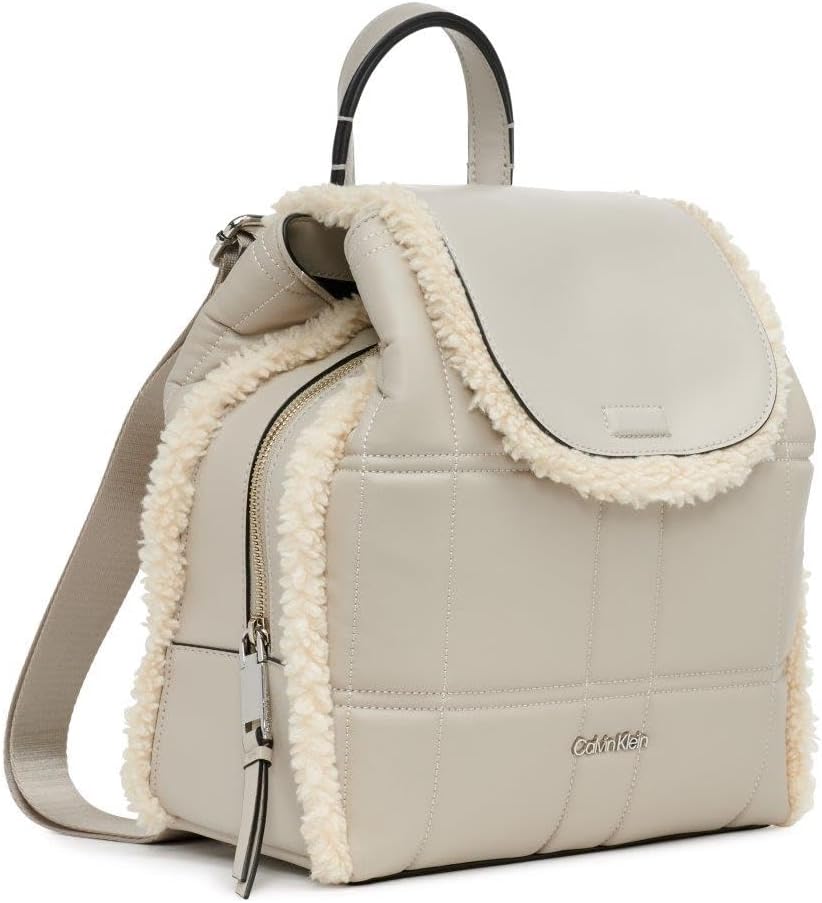 Calvin Klein Mochila Millie Novelty para mujer, Cervado\/Marfil, Mo...
