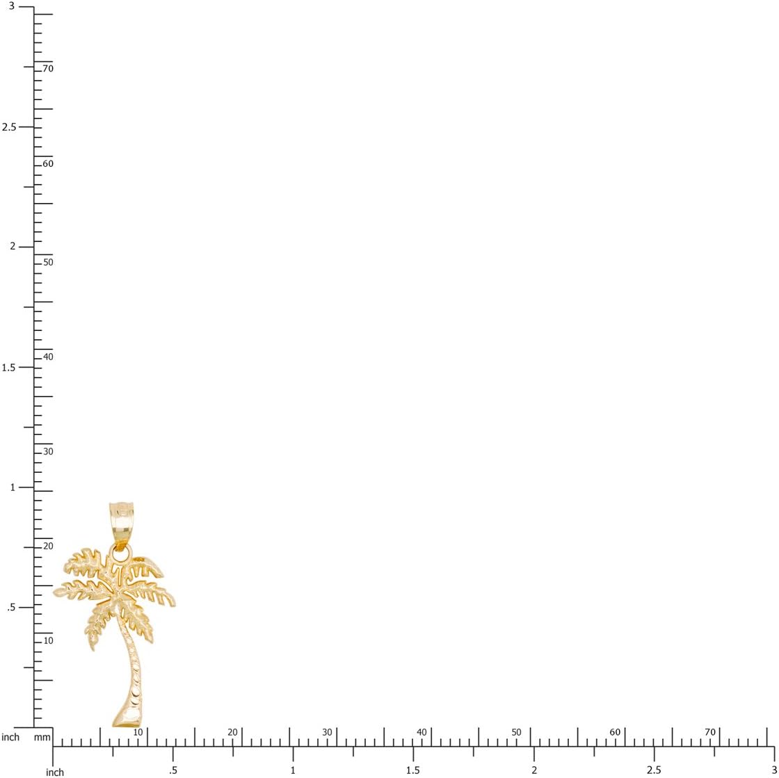 Honolulu Jewelry Company Colgante de collar de playa de palmera tro...